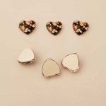 Cabochons coeur en verre 9.70 mm N°01