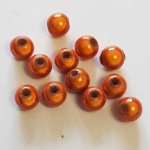 Perle Magique Ronde 06 mm Orange x 12