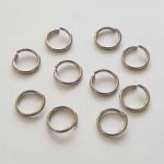 10 Anneaux de jonction ouvert 10 mm Argent Vieilli