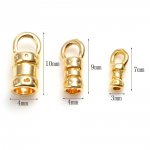 Embout Pour Cordon 9 x 4 mm Plaqué Or 18K