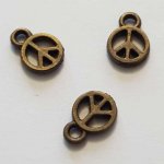 Breloque Peace & Love N°14 Bronze