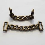 Double Passant 20 mm et chaine en Zamak N°01 Bronze