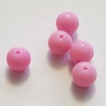 Perle Acrylique Ronde 10 mm Rose 02 x 1 Pièce