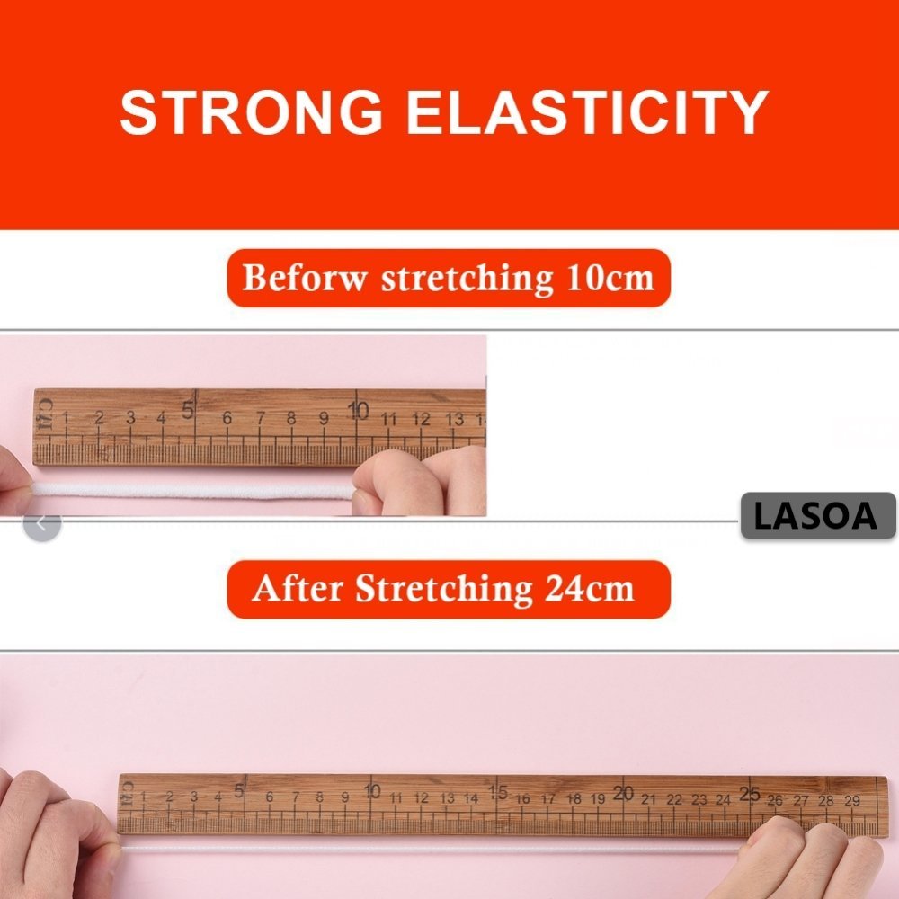 Flad polyesterelastik 4 mm pr. meter