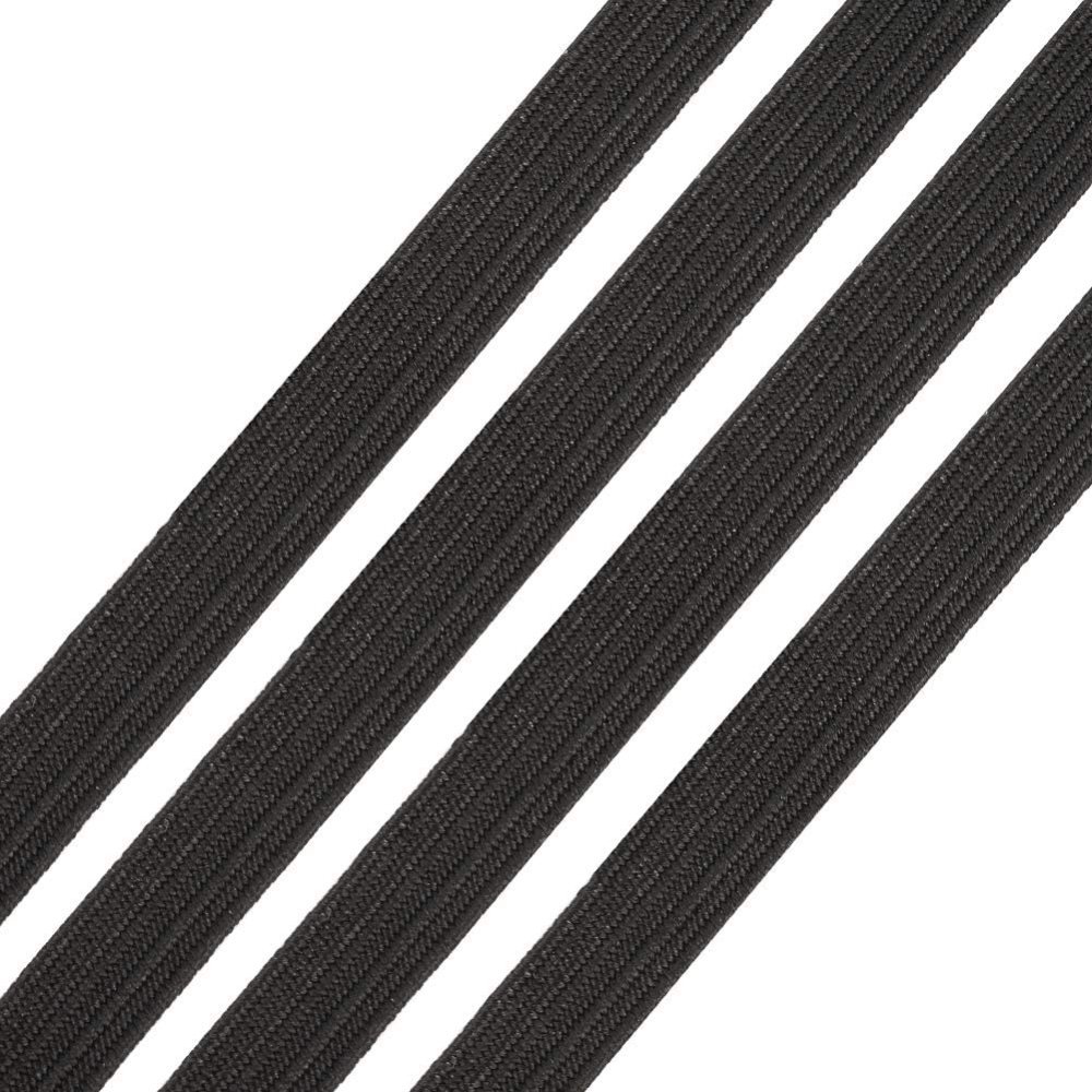 Flad maske elastik 5 mm sort x 14 meter