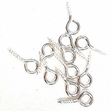 Apprêts bijoux: lot de 50 petits pitons à visser acier pour création de bijoux