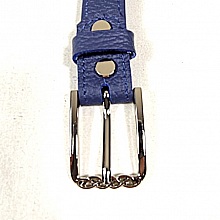 Ceinture pour Elle cuir grainé coloris bleu marine