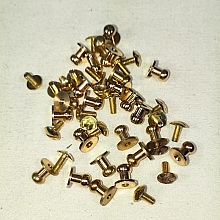 Fermoir métal pour article en cuir : Boutons de col dorés