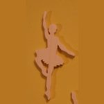 Dancer figurine 3mm massivt træ håndlavet udsmykning scrapbooking dans