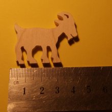 miniature ged figurine tykkelse 3mm udsmykning til maling og limning massivt træ håndlavet