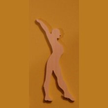 Dancer figurine 3mm massivt træ håndlavet udsmykning scrapbooking dans