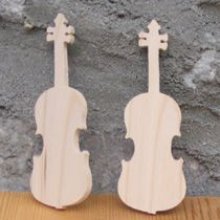 Figurine violin markør lg 9cm ep 3mm bryllup tema musik, håndlavet