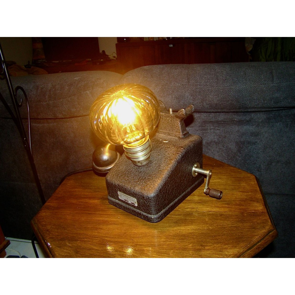 Retro steampunk telefon lampe