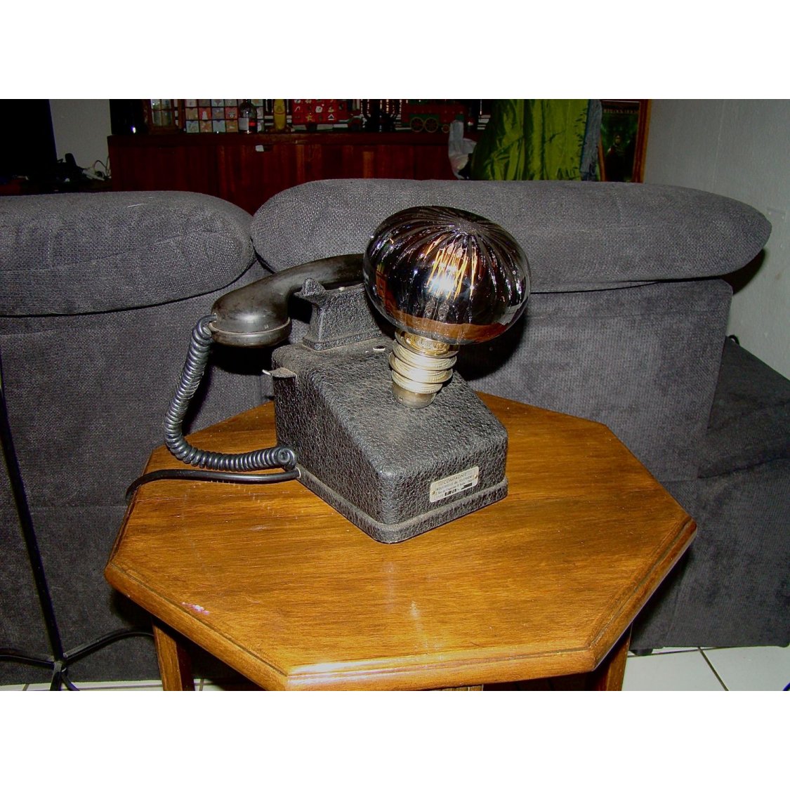 Retro steampunk telefon lampe