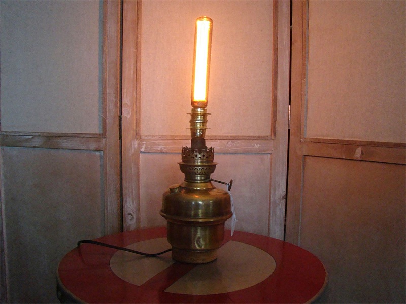 Messing paraffinlampe EDISON stil 