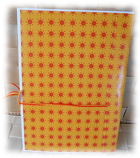 Livre de recettes, journal intime, aux couleurs du soleil "Summer Days" jaune orange vert