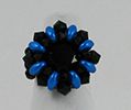 Bague en kit Saba noire et bleue