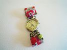 Kit montre bracelet Liberty Coquelicots et breloques