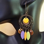 Lange Bohemian paillet øreringe