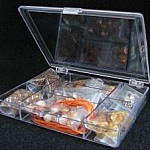 Boîte de perles cristal Ambre