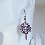 Kit boucles d'oreilles Galapagos parme