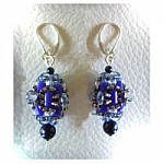 Kit boucles d'oreilles Tendance Indigo