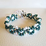 Bracelet en kit Silky Blanc Sarcelle