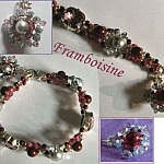 Kit breloque en perle framboisine