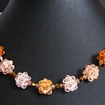 Kit collier en boules de perles dorées