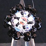 Malte II ringsæt sort og krystal