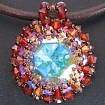 Pendentif médaillon Red Magma en kit