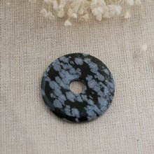 Obsidian sten donut Snowflake diameter 40 mm