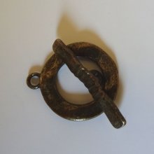 T-lås Hammered ring 20 mm Bronze