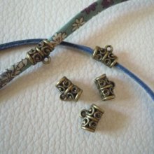 Filigran bronze charms x 5