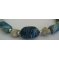 Collier bleu marbr&eacute;