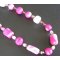 Collier fimo cama&iuml;eu Fuchsia