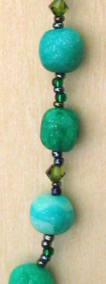 Collier fimo cama&iuml;eu Menthe
