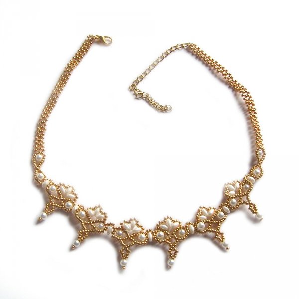 hvid og guld perle &oslash;reringe aften bryllup forgyldt ceremoni