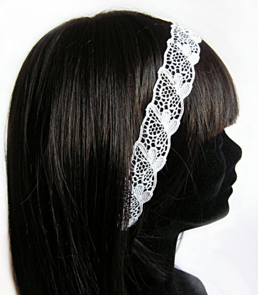 blonder armb&aring;nd hvid guipure romantisk bryllup tilbeh&oslash;r