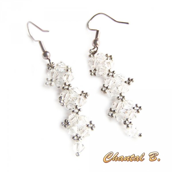 swarovski pink fuchsia romantisk armb&aring;nd swarovski v&aelig;vede perler pink krystal og s&oslash;lv