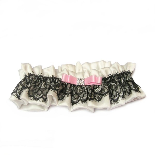 sort silke blonde bryllup str&oslash;mpeb&aring;nd med lyser&oslash;d sl&oslash;jfe