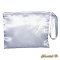 pochette satin blanc mariage arabesque argent et strass