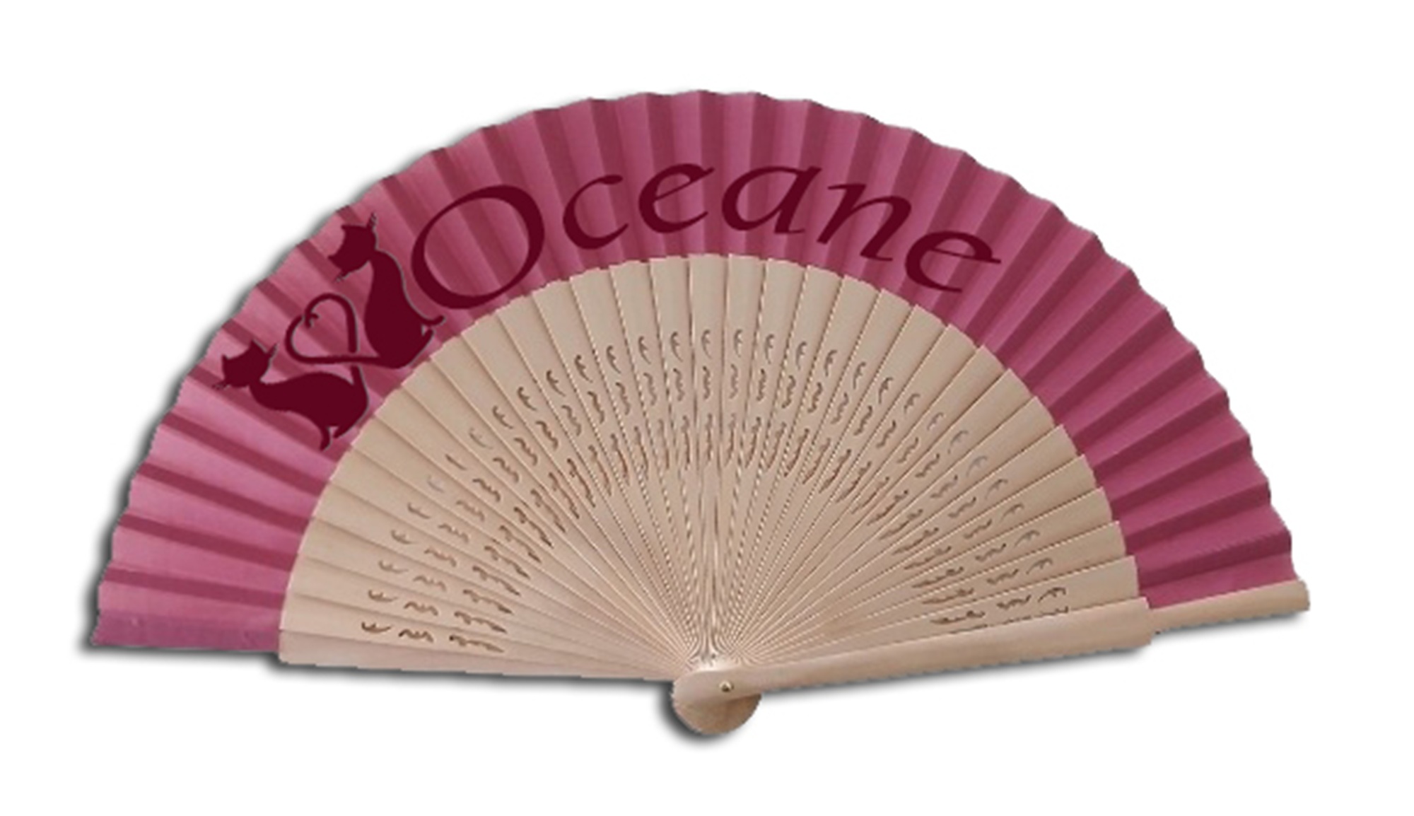 Bois ajour&eacute; et coton peint &agrave; la main