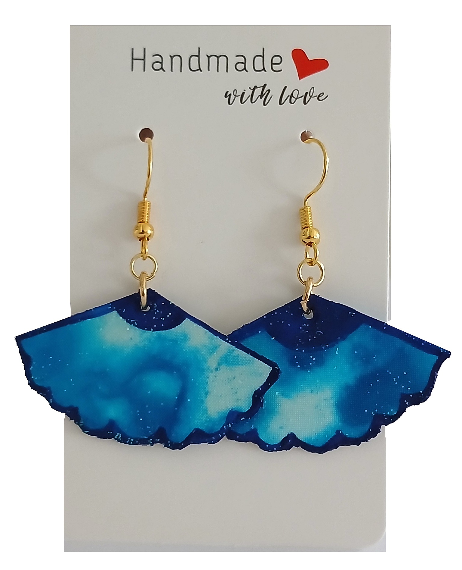 Boucles d oreilles en soie recto verso