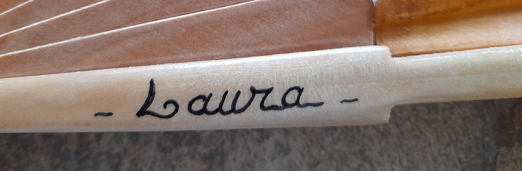 H&aring;ndtegnet og malet bomuldsventilator "AGRA