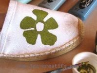 Peinture sur la toile des espadrilles