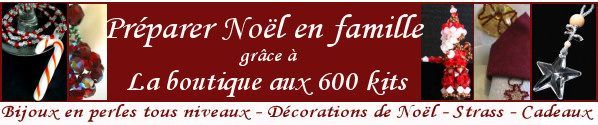 Bijoux et décorations de Noël en perles