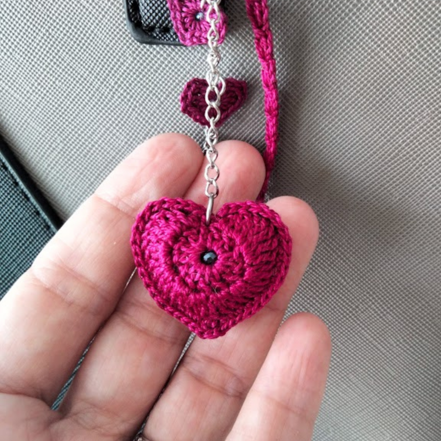 Heart" taske juvel Fuchsia