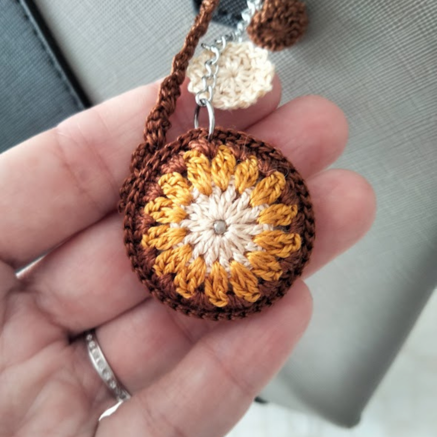 Mandala" taske juvel Chokolade