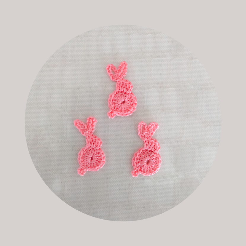 Pink Candy Rabbit Appliqué